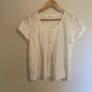 Eileen fisher white flowy top